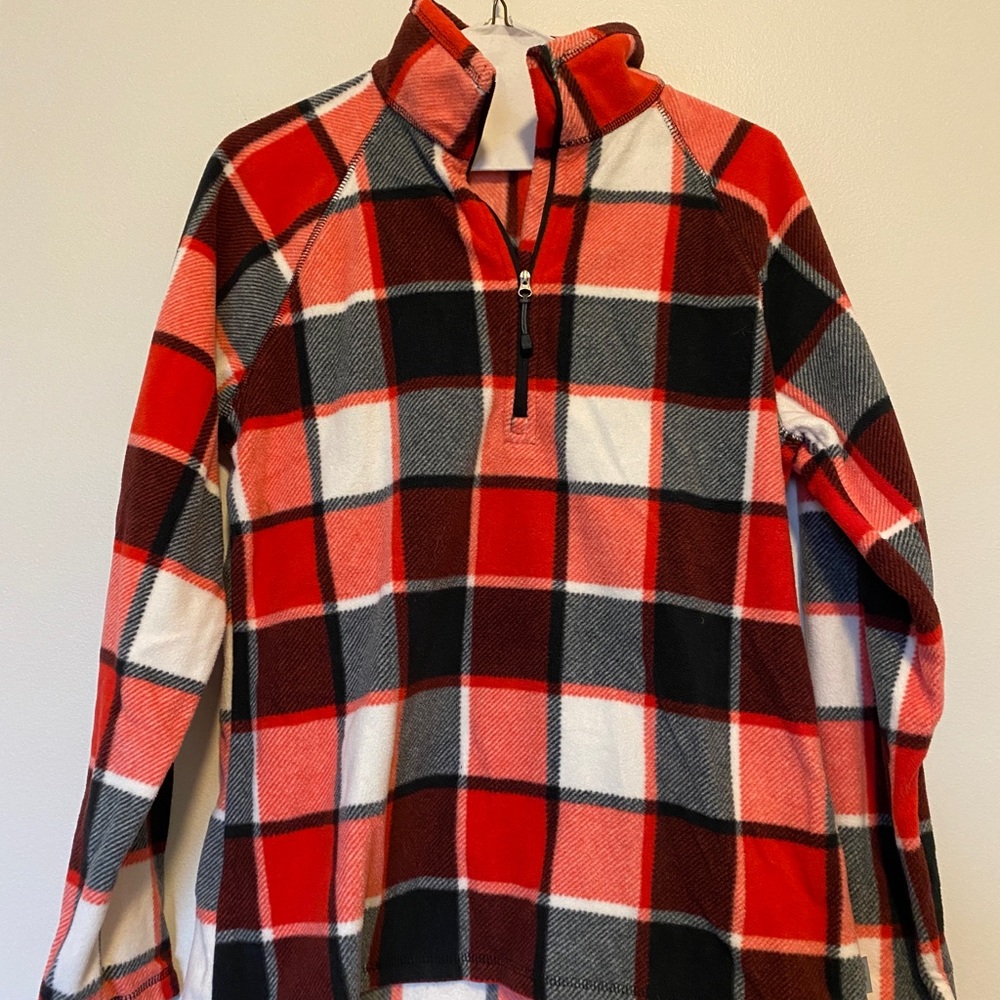 Eddie Bauer Plaid Quarter Zip
